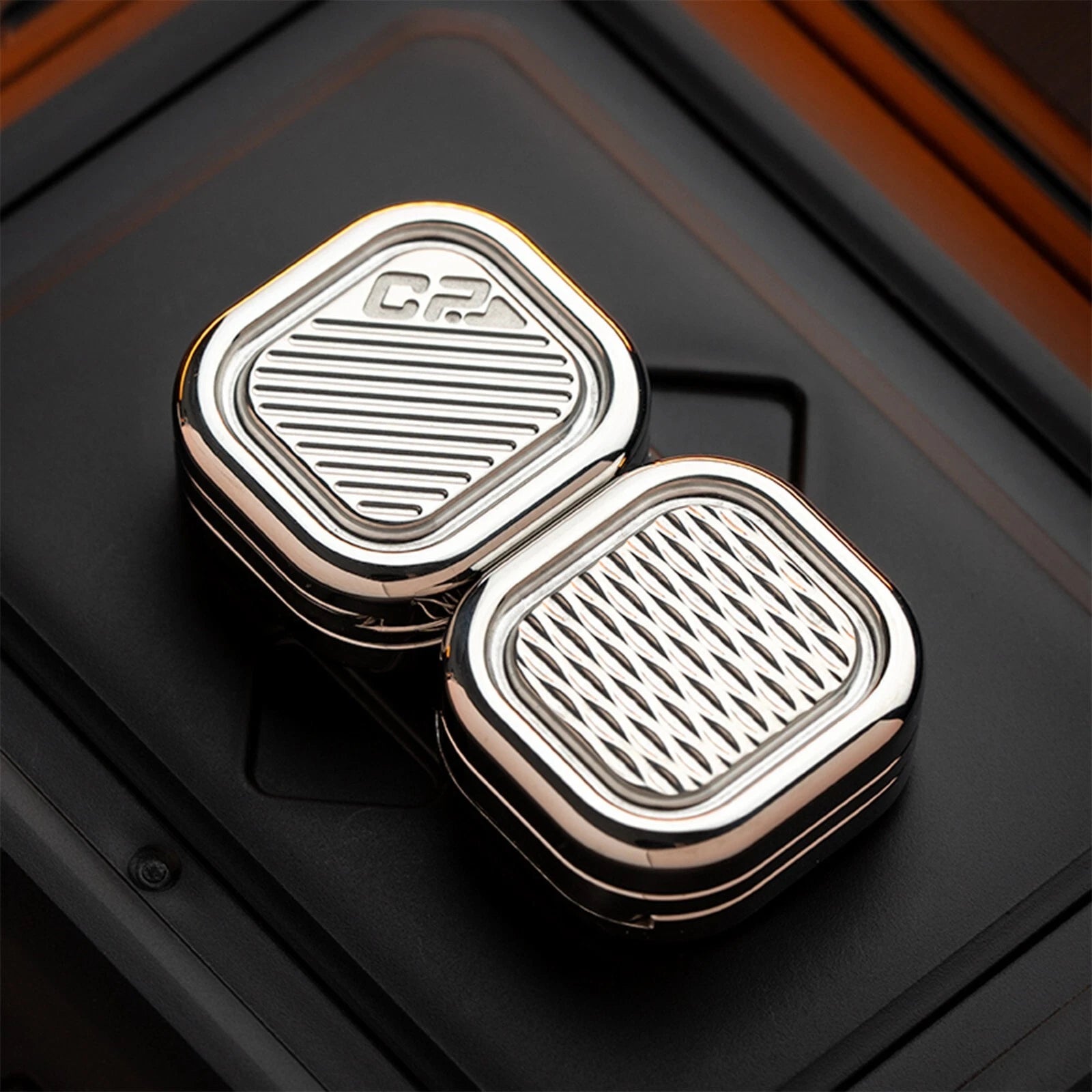 Zirconium Fidget Slider Metal Push Card Hand Slider Stainless Stress Relief Toys 07FC0E-D4 - KOEEK