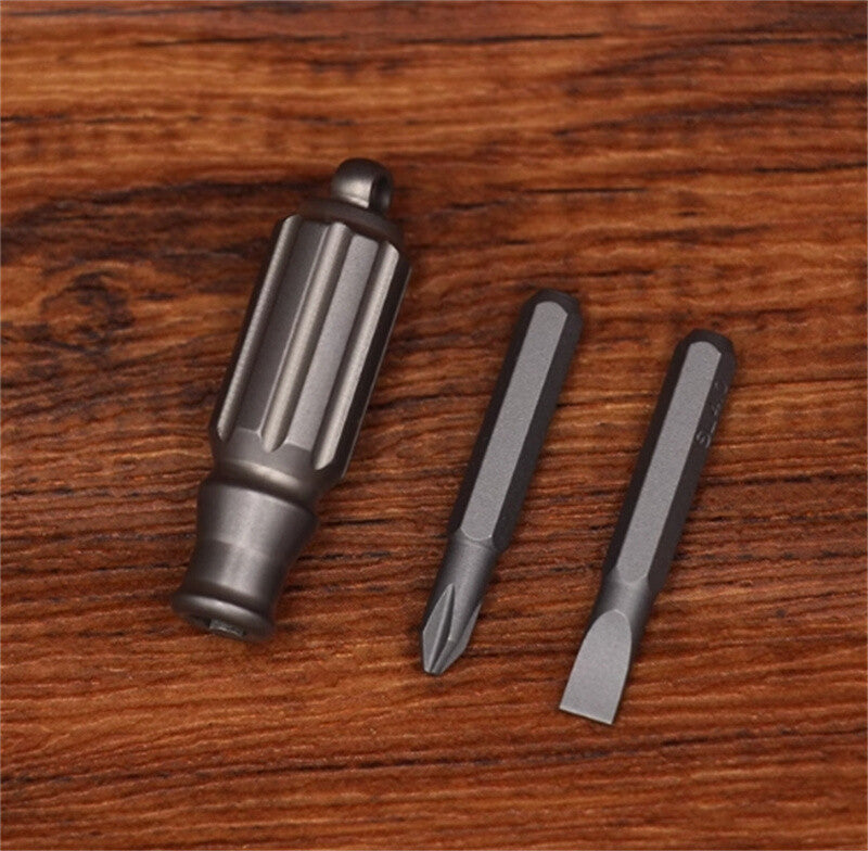 Mini Titanium EDC S2 Steel Screwdriver Portable Outdoor pocket Multi Tools 07FC0E-D4 - KOEEK