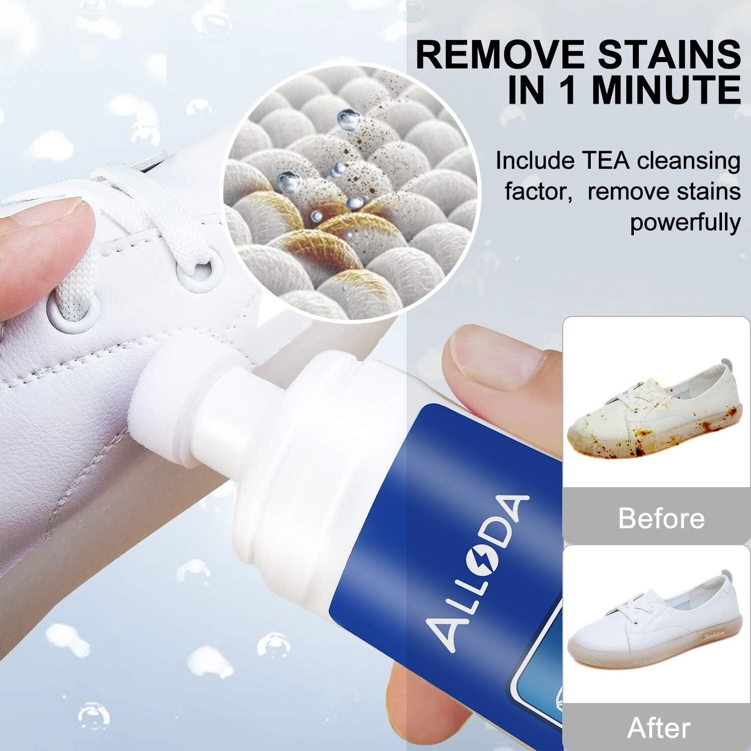 new Shoe Cleaner+Shoe Whitener, Sneaker Cleaner, Brush-Shoe Cleaning Kit 07FC0E-D4 - KOEEK
