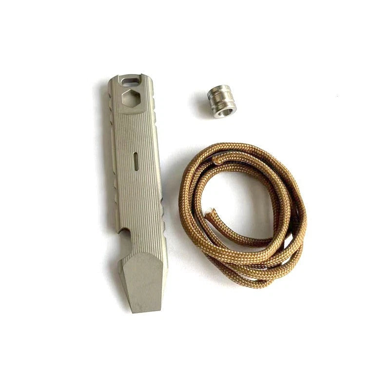 Outdoor EDC Titanium Alloy Pocket Pry Bar Crowbar Opener Wrench Multi Tools 07FC0E-D4 - KOEEK