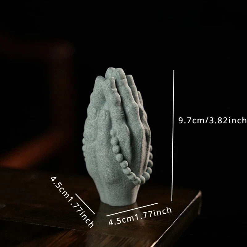 9.7cm Zen Buddhism Chinese Feng Shui Buddha Hand Statue Home Bonsai Decoration 07FC0E-D4 - KOEEK