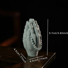 9.7cm Zen Buddhism Chinese Feng Shui Buddha Hand Statue Home Bonsai Decoration 07FC0E-D4 - KOEEK