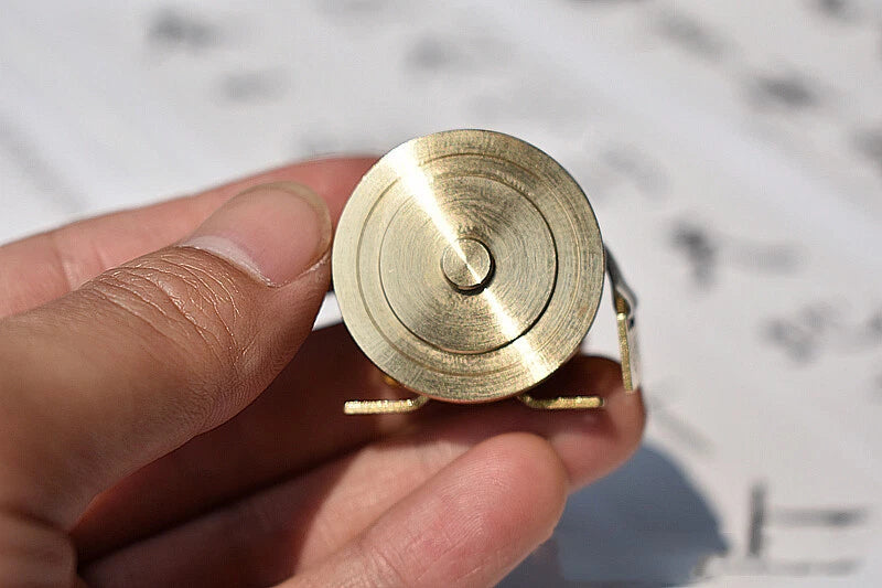 EDC Brass Pocket Tape Measure Mini Manual Reel Retro Flywheel Sewing Tool 07FC0E-D4 - KOEEK