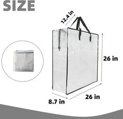 6 Pack Clear Storage Bags with Zipper and Handles, Blanket Bags For Storage 07FC0E-D4 - KOEEK