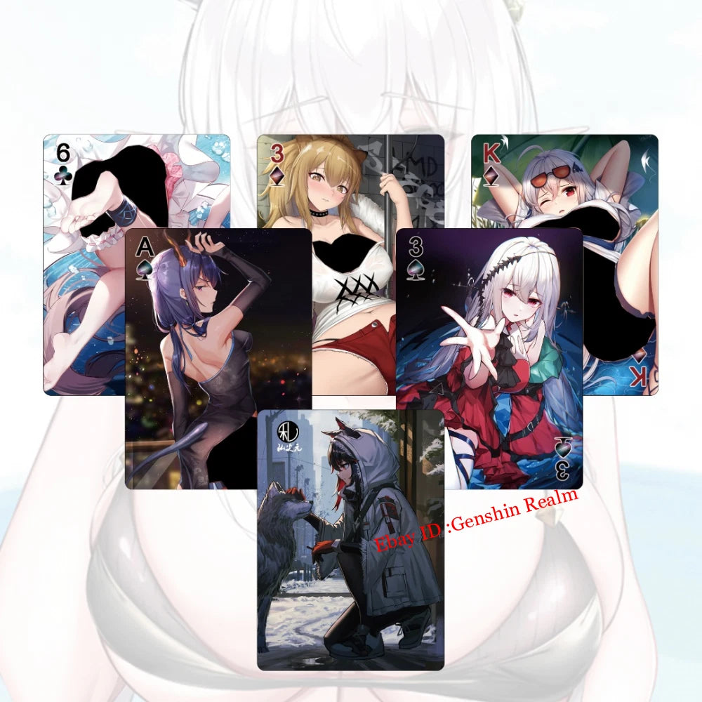 Anime Arknights Cards Collection Card Poker Playing Girl Cards 54 Cards 07FC0E-D4 - KOEEK