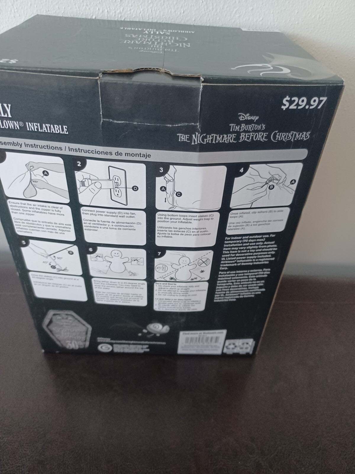 Nightmare Before Christmas 5' Sally Inflatable - Xmas Lights Up  Skellington 07FC0E-D4 - KOEEK