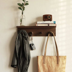 Wall-mounted shelves are ideal (walnut finish-1) 07FC0E-D4 - KOEEK