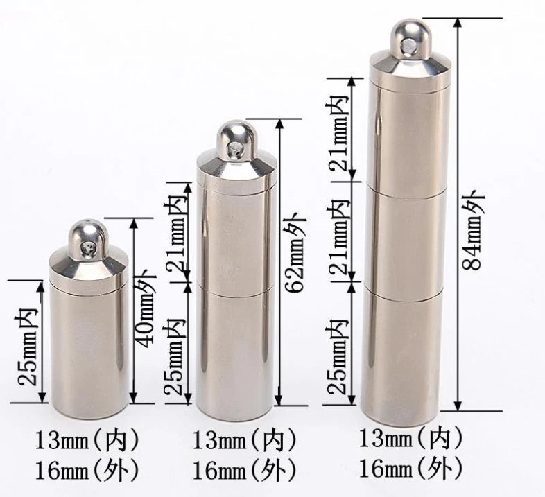 Titanium CNC Waterproof Container Storage Pill Case Medicine Bottle EDC Tool 07FC0E-D4 - KOEEK