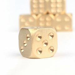 5pcs Solid Brass Polyhedral Dice Club Board Game Party Supplies Necessary EDC EDC - KOEEK