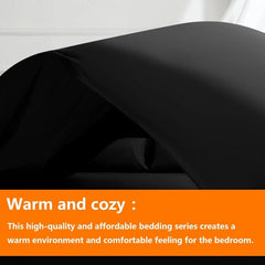 King Size Comforter Set - 7 Piece, Bed in a Bag , Bedding Sets, Black 07FC0E-D4 - KOEEK
