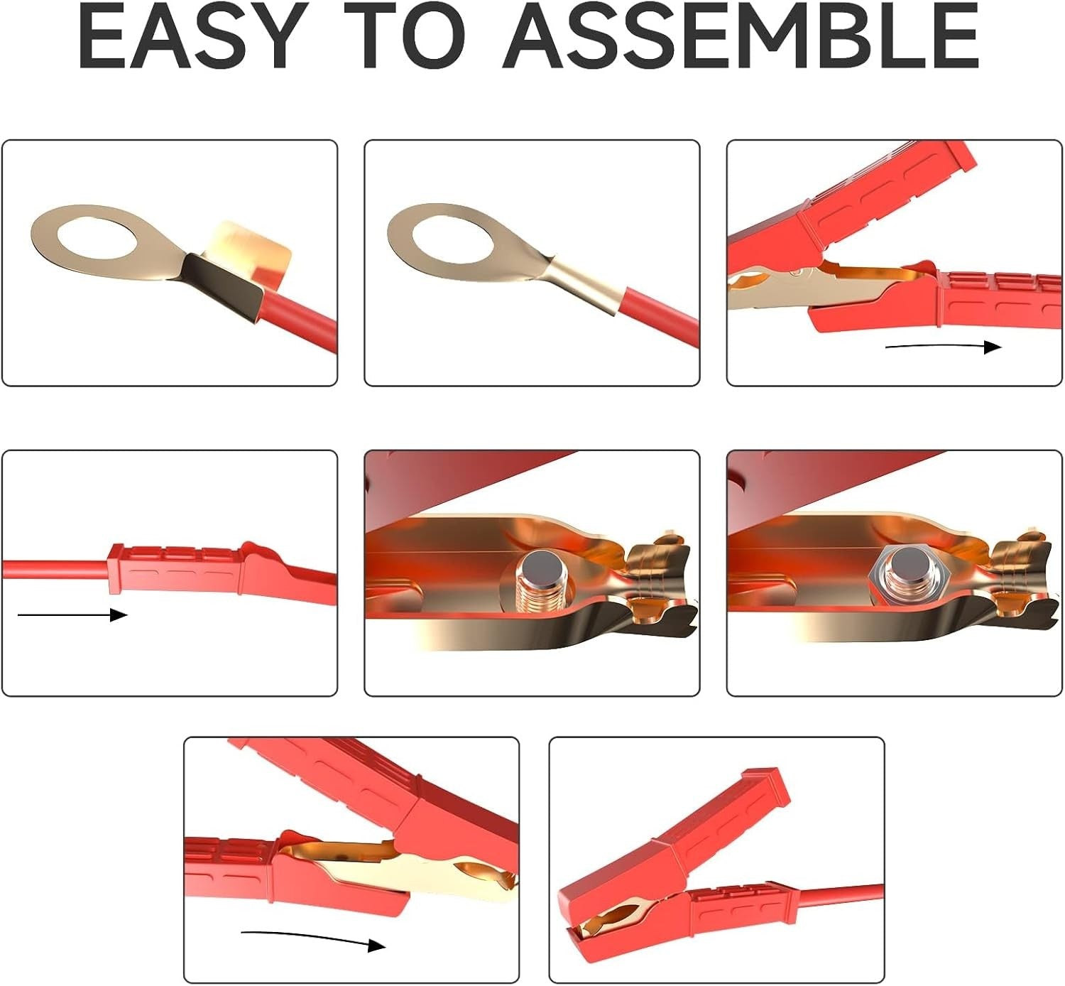 new 2Pcs Insulated Alligator Clips 100A-500A Electrical Heavy Duty 100a