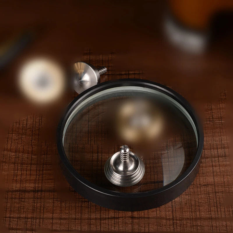 Spinning Top Finger Spinner CNC Stainless Steel Brass Fidget Toy EDC Gift 07FC0E-D4 - KOEEK