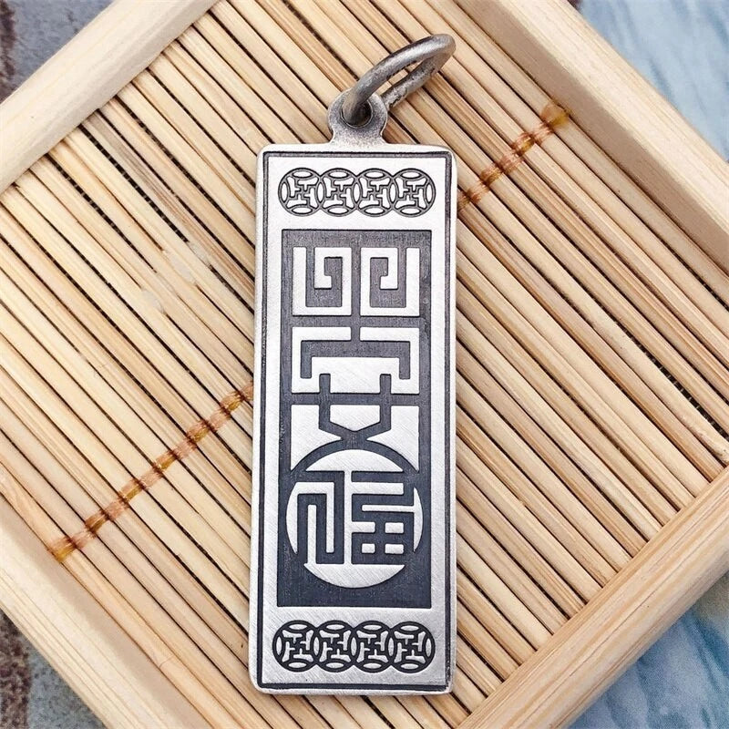 Nanmo Amitabha Buddha Amulet Pendant Necklace For Men Jewelry Prayer Retro 07FC0E-D4 - KOEEK