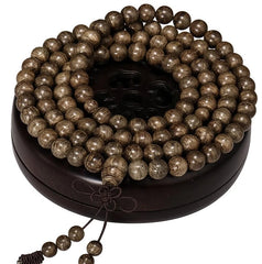 Natural Vietnam Agarwood Prayer 108 Beads Bless Bracelet Man Woman Accessories 07FC0E-D4 - KOEEK