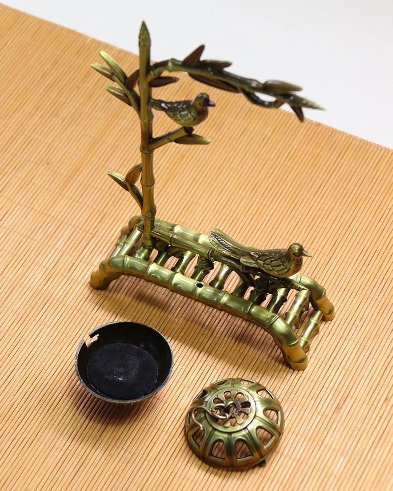 Bamboo Style Hanging Incense Burner Home Indoor Decor Chinese Censer 07FC0E-D4 - KOEEK