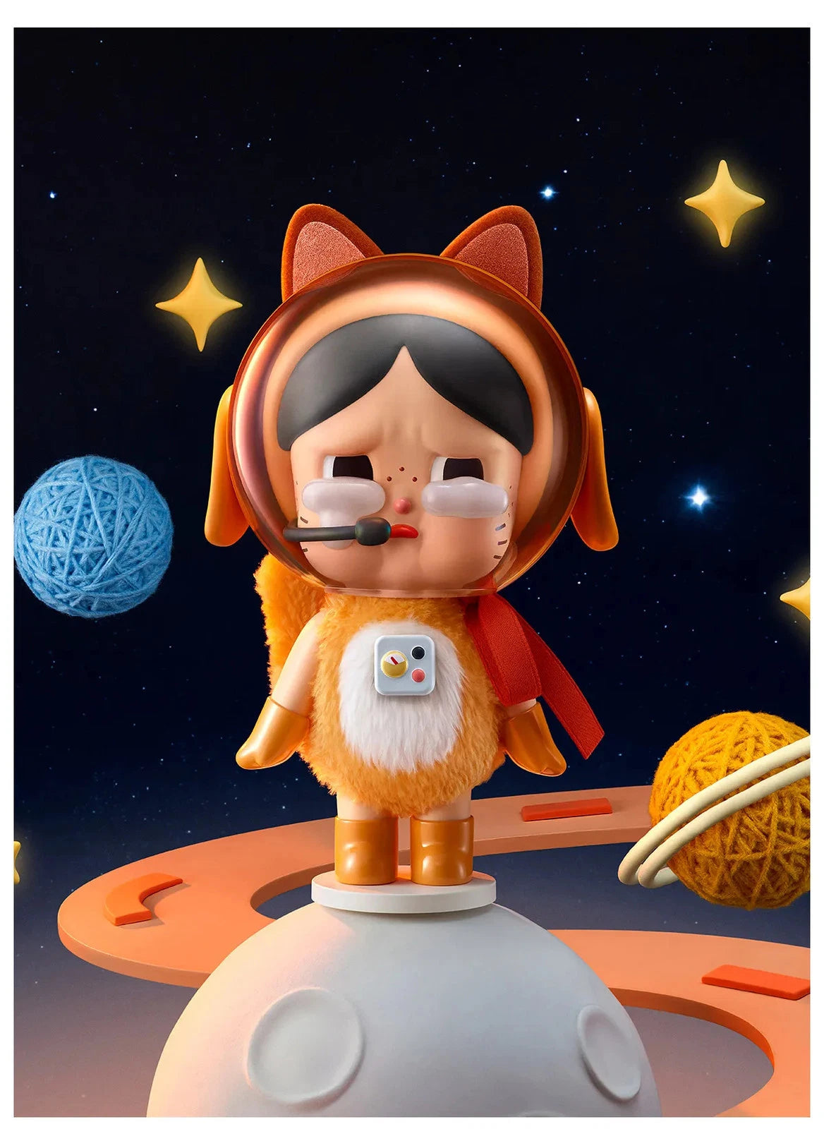 Crybaby Space Cat Figurine-orange Sealed Blind Box Art Toys Birthday Gift 07FC0E-D4 - KOEEK