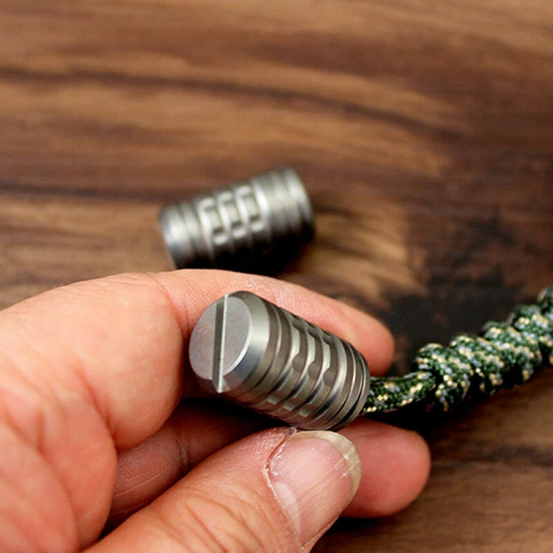 TC4 Titanium Alloy Small Knife Bead Outdoor Lanyard Paracord Rope Pendant EDC EDC - KOEEK