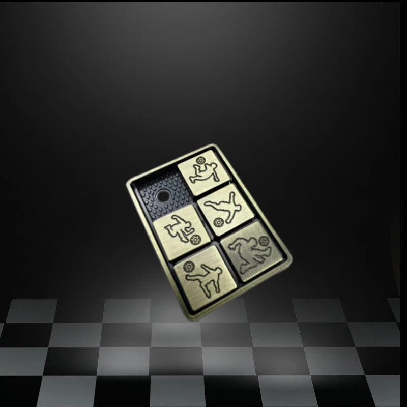 EDC Small Zinc Alloy Push Slider Hand Fidget Depression Toy Carving Metal Toys 07FC0E-D4 - KOEEK