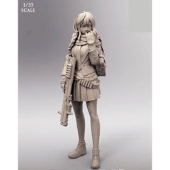 1:35 resin figure model kit Science fiction girl shooter Unassembled Unpainted 07FC0E-D4 - KOEEK