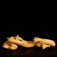 10cm Boxwood Zodiac Dragon Wood Carving Chinese Style Desk Decor 07FC0E-D4 - KOEEK