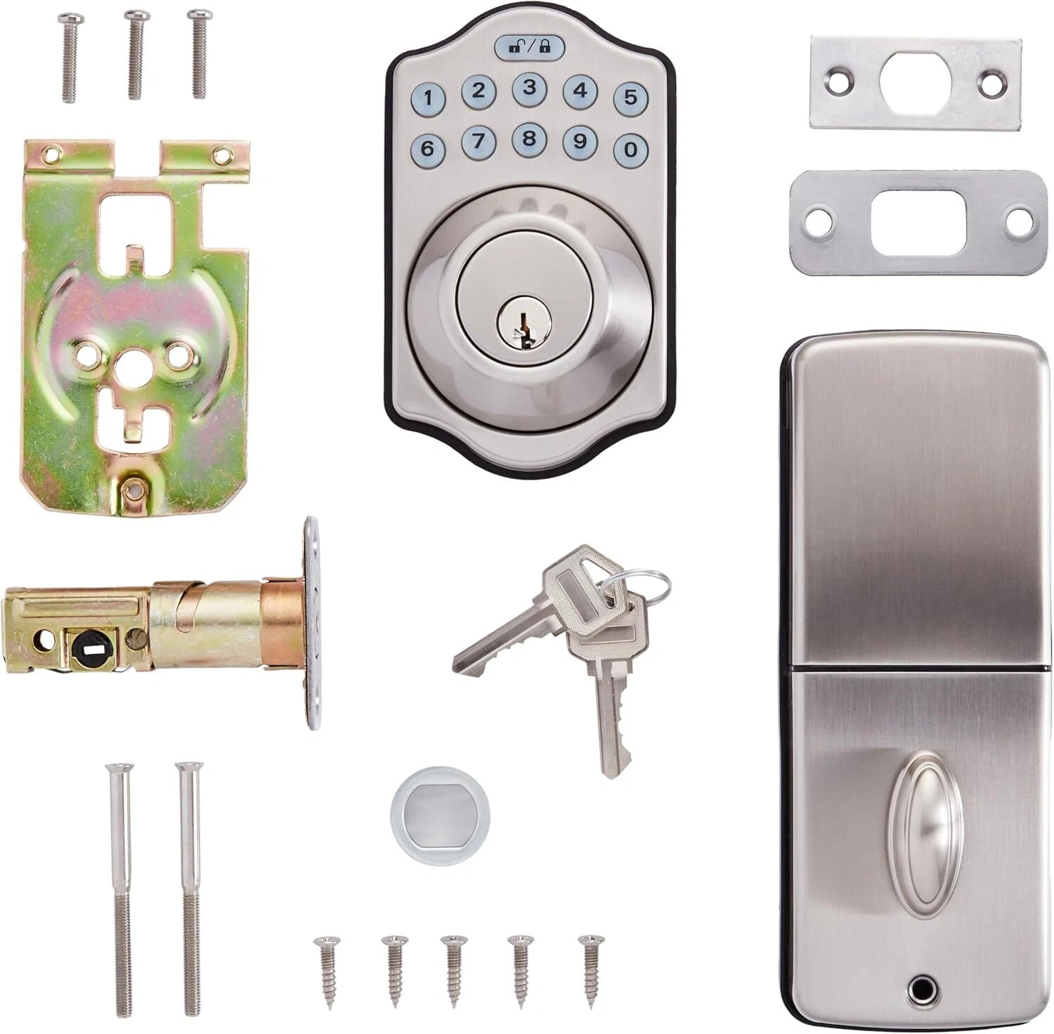 Electronic keypad door locks w/touch control keyless entry w/key entry option 07FC0E-D4 - KOEEK