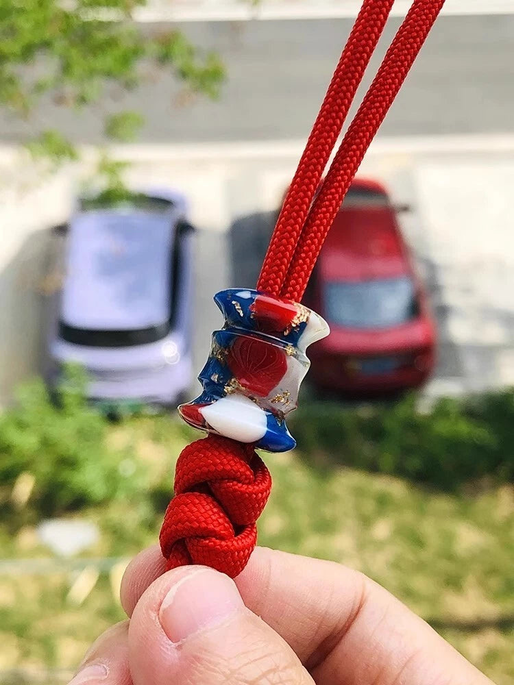EDC Resin Lanyard Paracord Knife Beads Pendant ecklace DIY Cord Pendants Beads 07FC0E-D4 - KOEEK