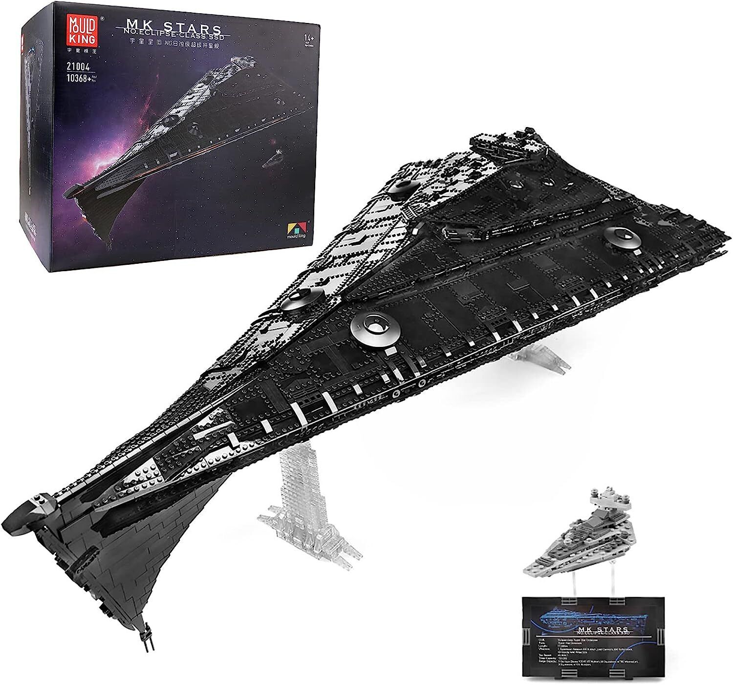 new Mould King 21004 Starship Destroyer Eclipse-Class Dreadnought Spaceship Kit UCS MOULD KING - KOEEK