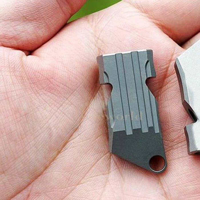 Titanium TC4 Portable Key chains Metal Treble Whistle Outdoor Survival EDC Tool 07FC0E-D4 - KOEEK