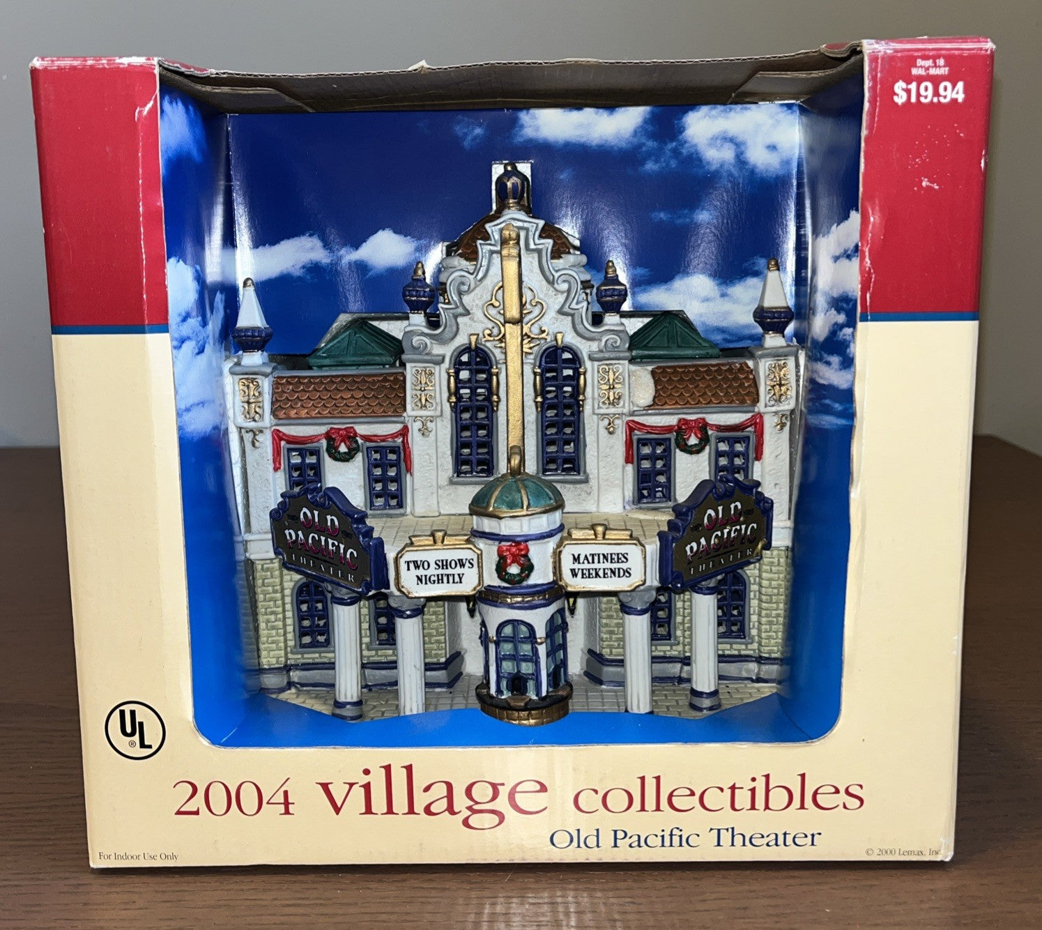 Lemax 2004 Village Old Pacific Theater Lighted Ceramic Christmas Building LEMAX - KOEEK