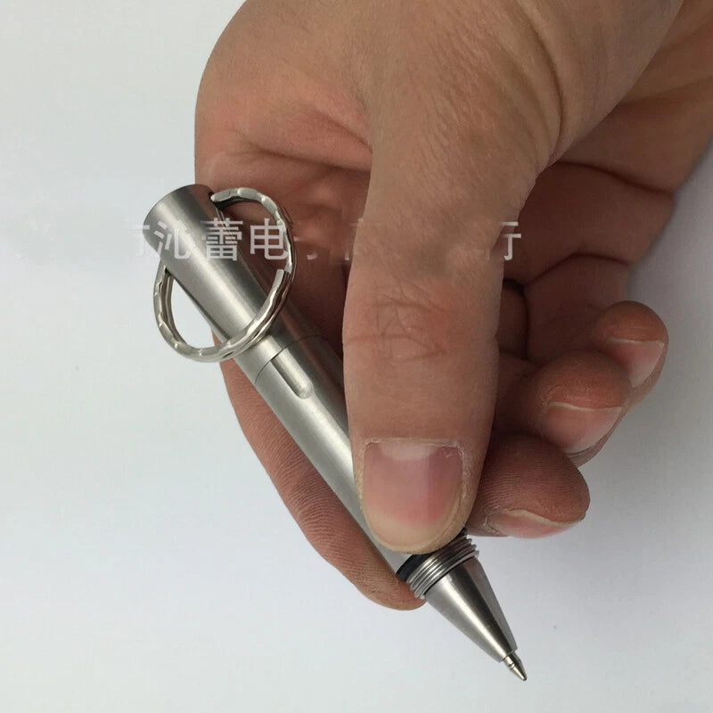 EDC Mini Stainless Steel Outdoors Pen Tungsten Steel Head Portable Write Pen 07FC0E-D4 - KOEEK