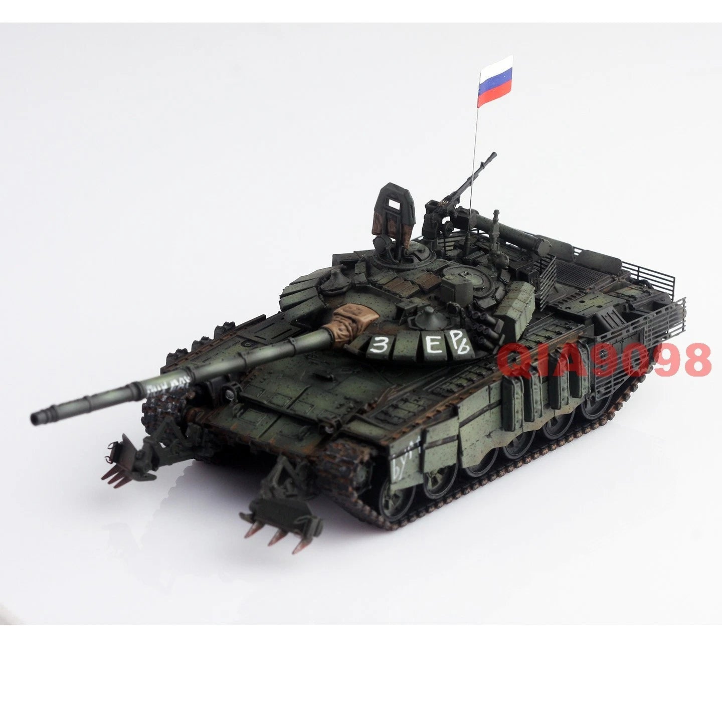 1/72 Scale Russian Army T-72B3M Main Battle Tank Green Metal + Resin Model 07FC0E-D4 - KOEEK