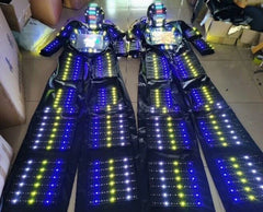 7 Color Change LED Robot Clothes Helmet Suit DJ Performance Costume Party Show 07FC0E-D4 - KOEEK