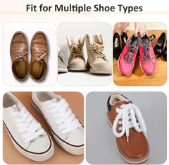 new 2 Pair Fuzzy Flat Shoe Laces Soft White Plush Thick Shoelace 55inch, 07FC0E-D4 - KOEEK