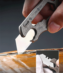 EDC TC4 Titanium Alloy Multi Tools Bottle Opener Crowbar Keychain Outdoor Tools 07FC0E-D4 - KOEEK