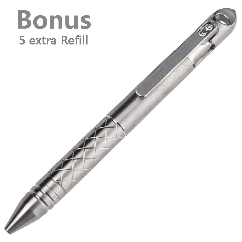 Titanium Alloy Ballpoint Pen Business Office Writing Signature Bolt Pen EDC Tool 07FC0E-D4 - KOEEK