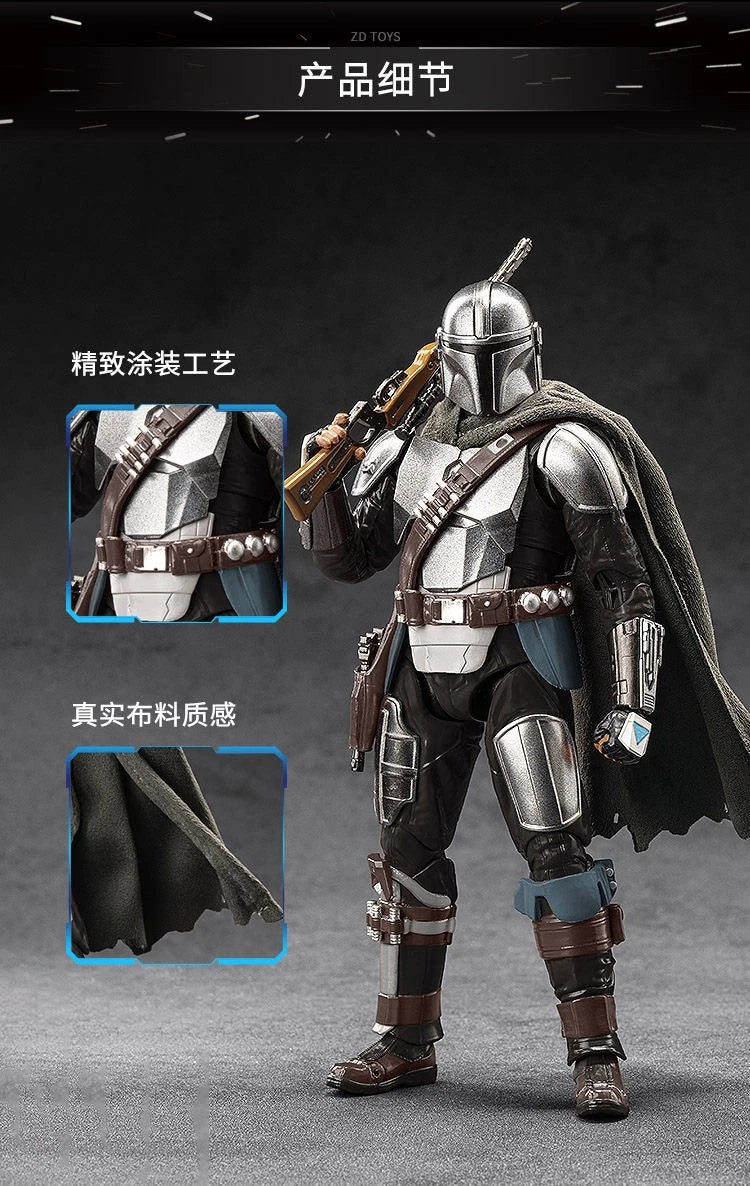 ZD toys Star Wars The Mandalorian & Grogu Mandalorian Action Figure Set 07FC0E-D4 - KOEEK