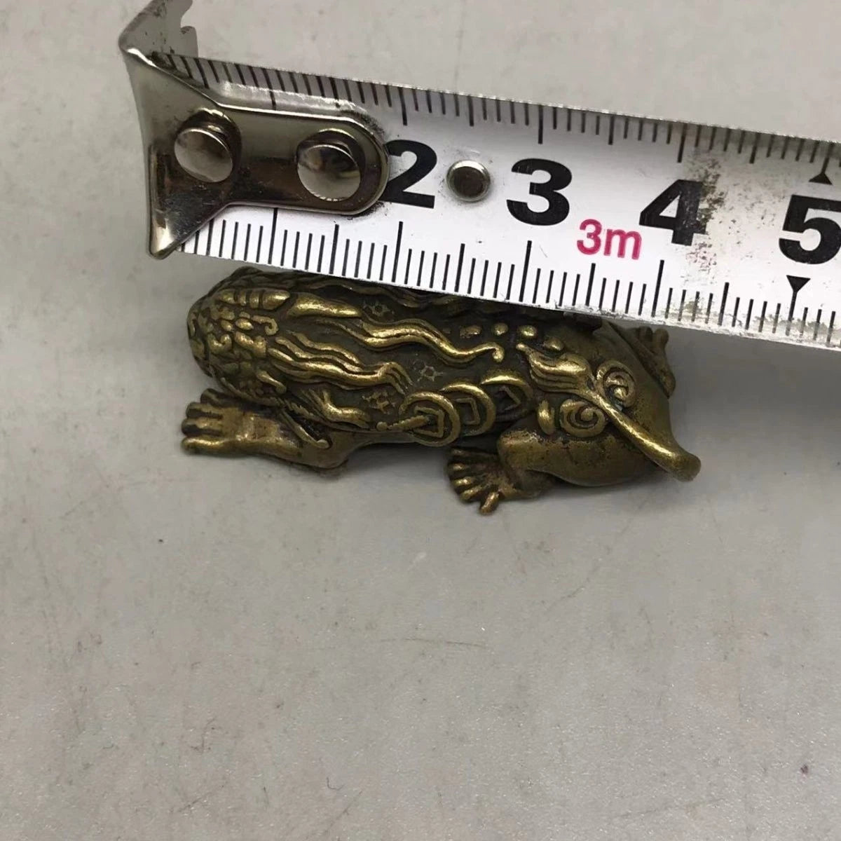 Vintage Solid Brass Qilin Mini Desktop Feng Shui Ornament  Beast 07FC0E-D4 - KOEEK