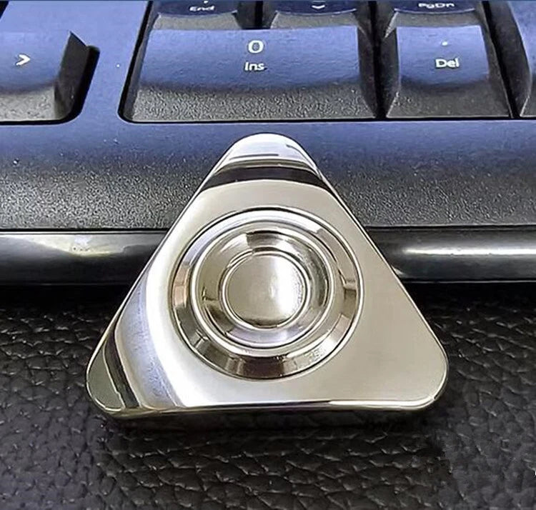 EDC Hand Spinner Adult Fidget Toys Stainless Steel Triangle Fidget Spinner Toy 07FC0E-D4 - KOEEK