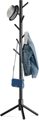 Wooden Tree Coat Rack Stand,Sturdy Freestanding Coat Rack with 8 Hooks 07FC0E-D4 - KOEEK