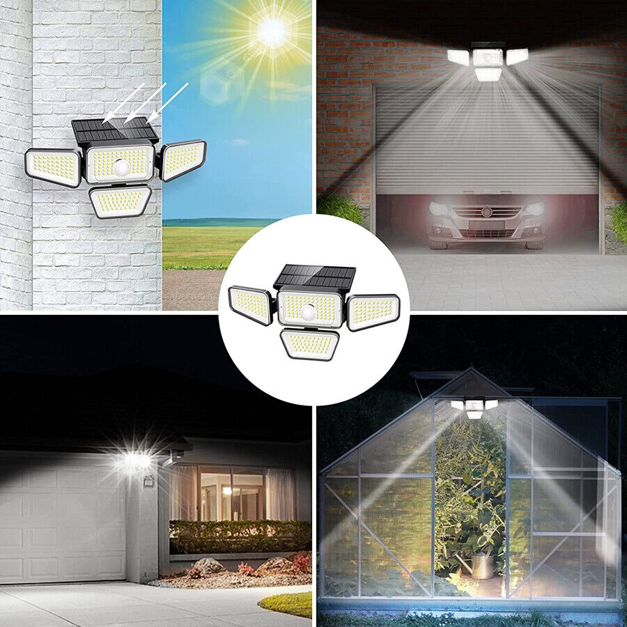 ny Luz LED Solar Con Sensor De Movimiento Jardin Patio Lampara Luces Para Exterior