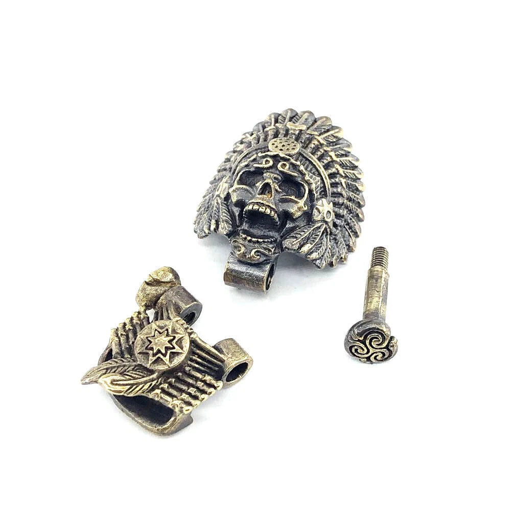 EDC Skull Paracord Bead DIY Pendant Buckle Paracord Lanyard Beads KeyChain 07FC0E-D4 - KOEEK