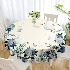 Round Table Cloths 60 in, Floral Tablecloth Waterproof, Wrinkle Free Polyester 07FC0E-D4 - KOEEK