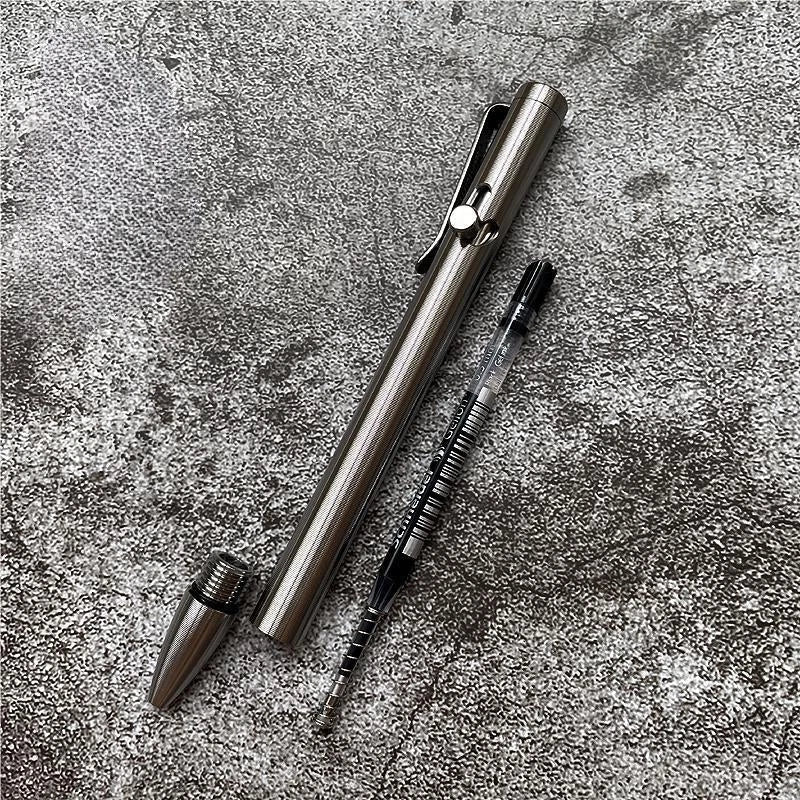 Titanium Alloy Bolt Action Pen Rollerball Pen Ballpoint Gel Pen G2 Refills EDC 07FC0E-D4 - KOEEK