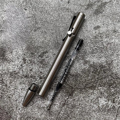Titanium Alloy Bolt Action Pen Rollerball Pen Ballpoint Gel Pen G2 Refills EDC 07FC0E-D4 - KOEEK