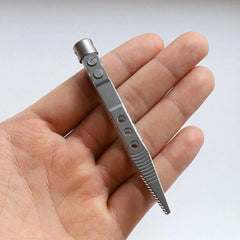 Titanium Alloy Tweezers Anti-static Corrosion Resistance Pocket Clamp EDC Tool 07FC0E-D4 - KOEEK