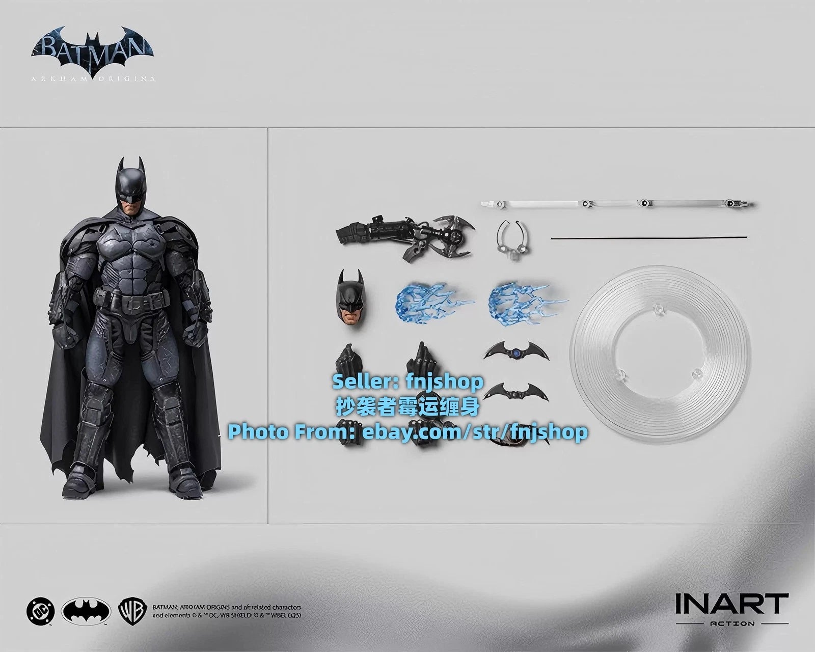 INART Batman Arkham Origins Battle Damaged Ver. 1/12 Action Figure  IN STOCK INART - KOEEK