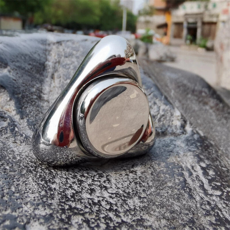 Novel Stainless Steel Fidget Spinner EDC Adult Fidget Toy ADHD Stress Relief Toy 07FC0E-D4 - KOEEK