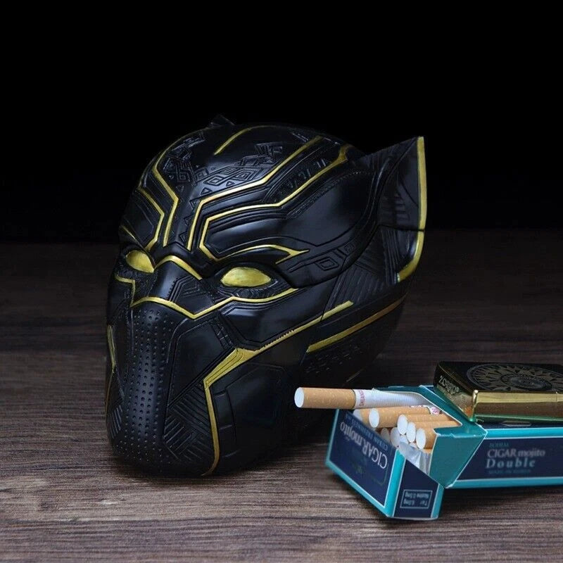 Black Panther Model Ashtray Storage Box Boy Friend Gifts Table Resin Decorative 07FC0E-D4 - KOEEK