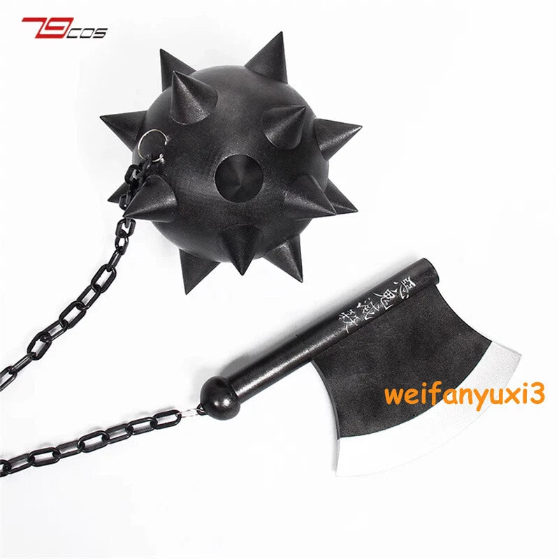 Kimetsu no Yaiba Gyomei Himejima Chained Axe Cosplay Denom Slayer Weapon Props 07FC0E-D4 - KOEEK