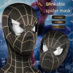Spider Man No Way Home Black Cos Helmet Mask Moving Arachno Chin Control Eyes 07FC0E-D4 - KOEEK